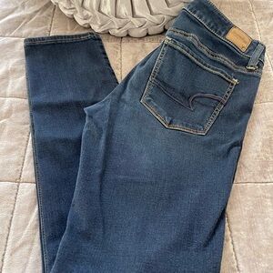 American Eagle Outfitters Super Stretch Jeans - Deep Blue